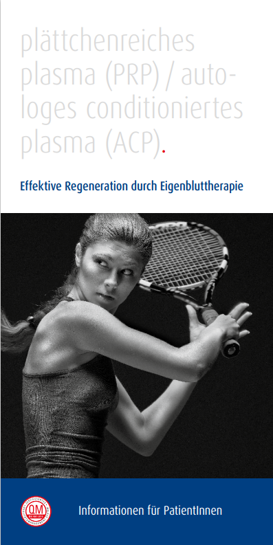 Themenflyer „Plättchenreiches Plasma/PRP“