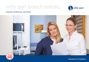 Standortbroschüre „ortho sport kronach zentrum“