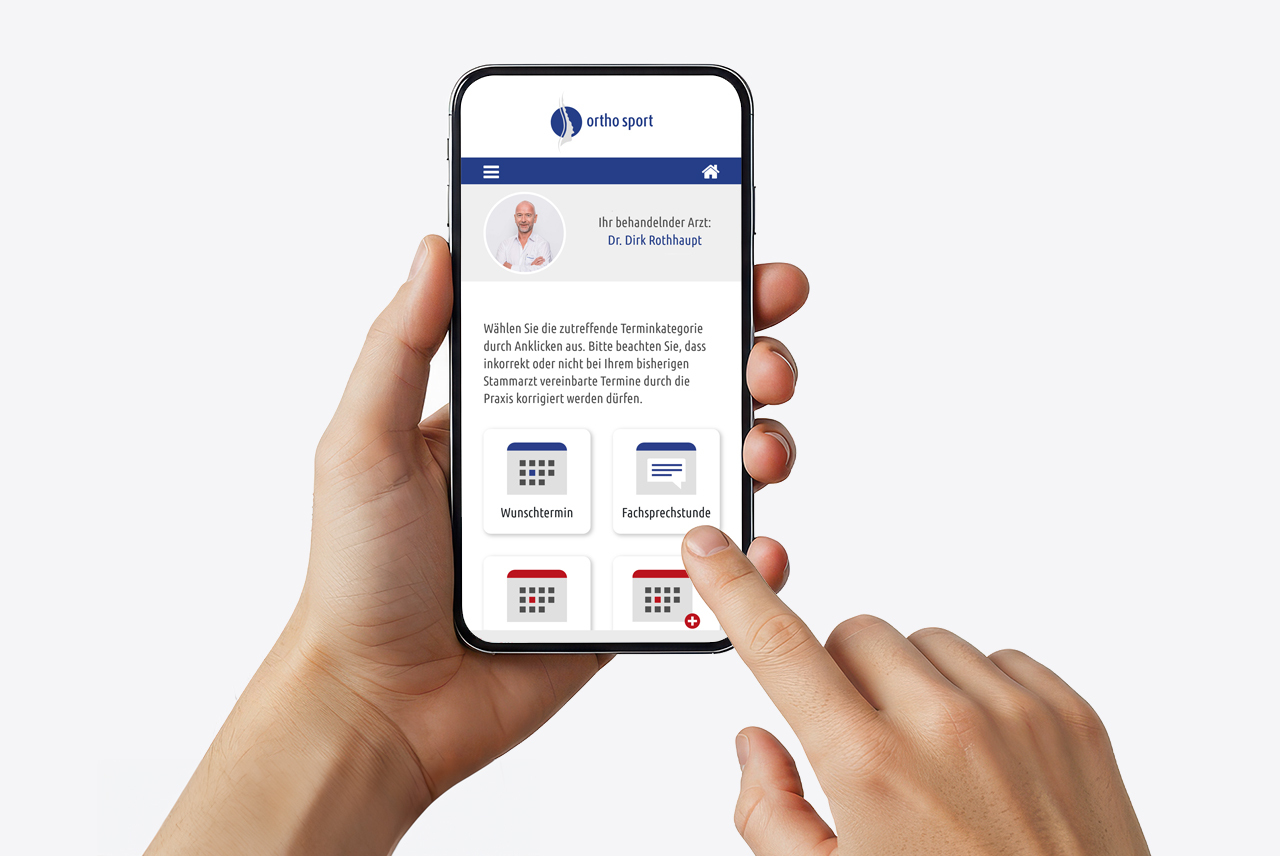 Direkt zum Termin: ortho-sport-App